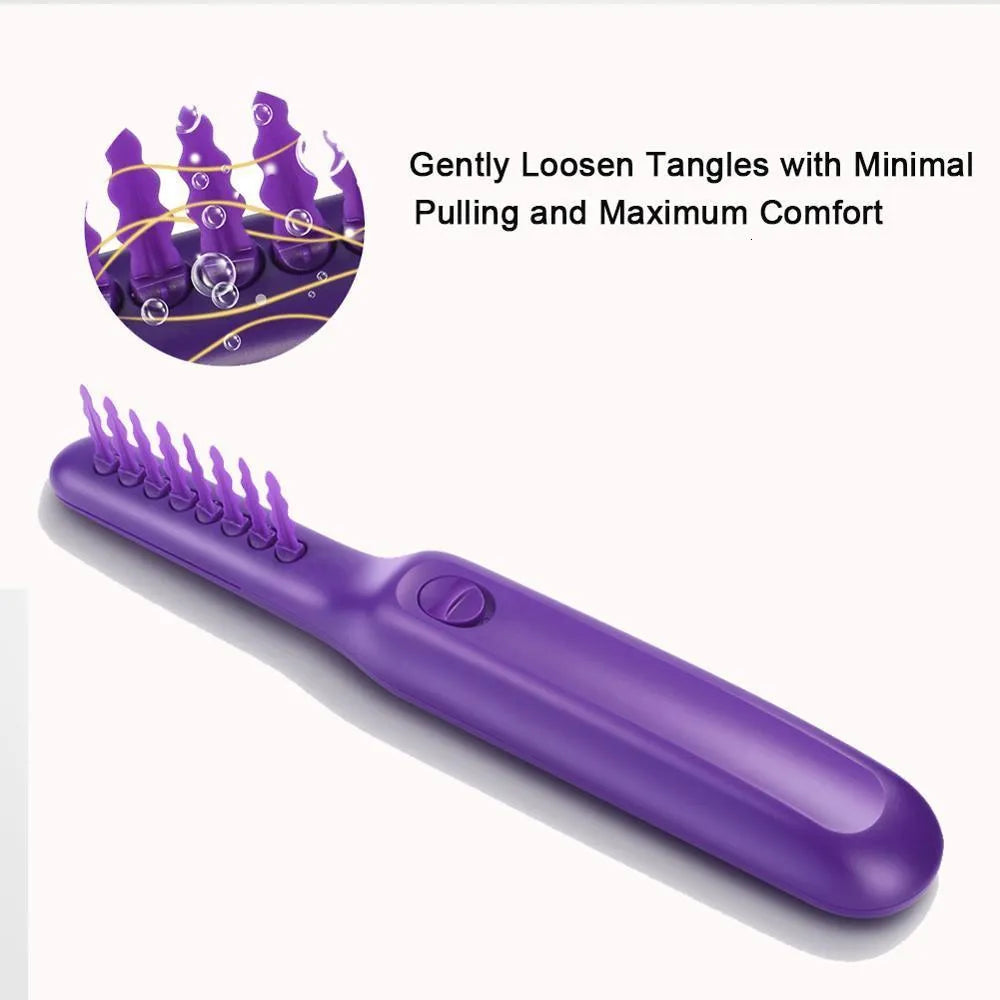Automatic hair detangling brush
