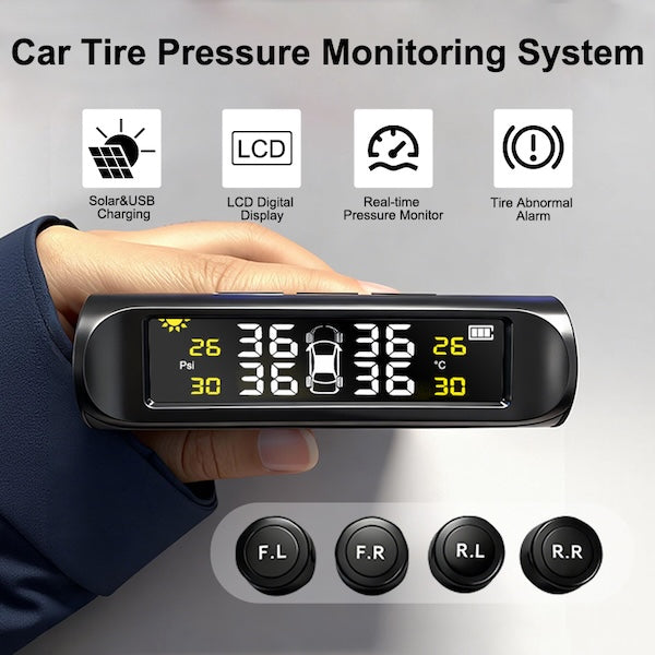 Solar Car Tire Pressure Monitor