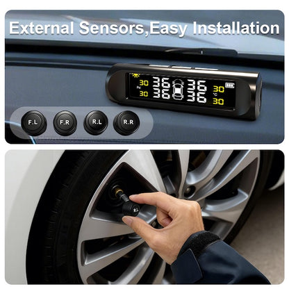 Solar Car Tire Pressure Monitor