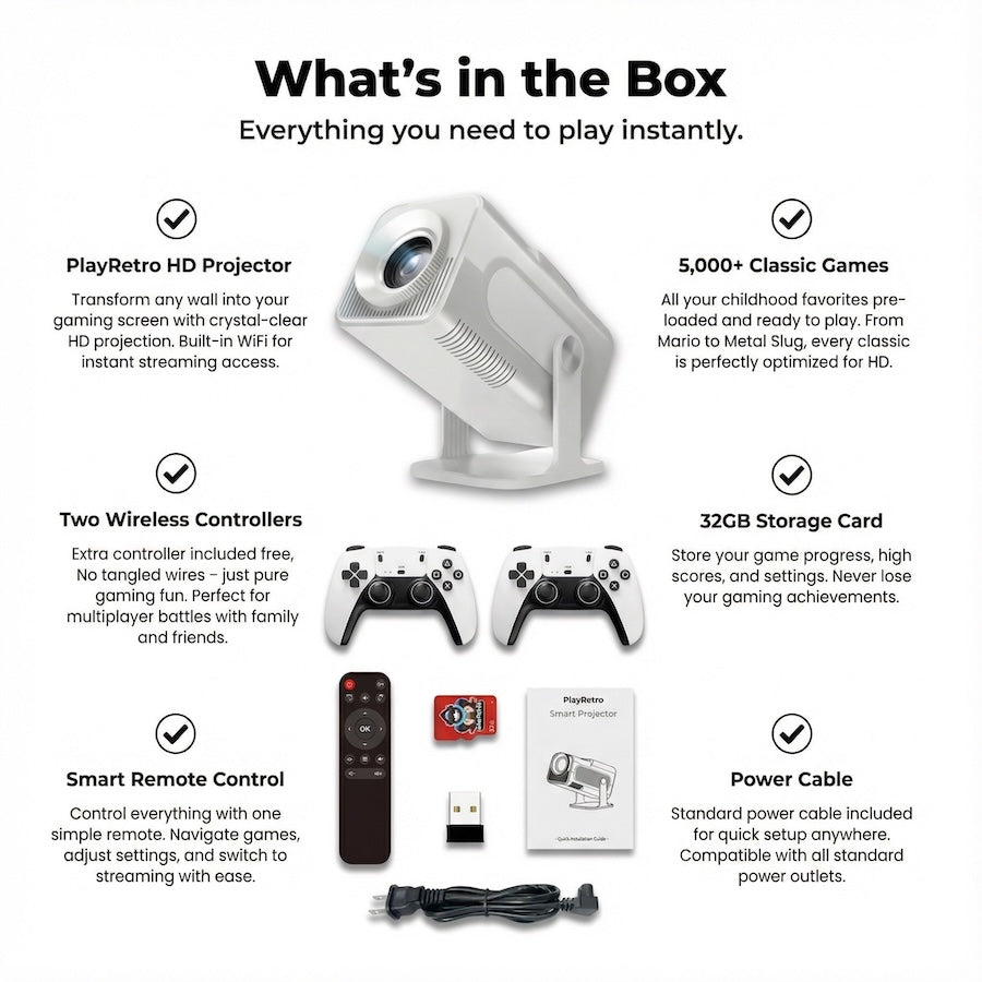 Allverto™ Retro Gaming Projector
